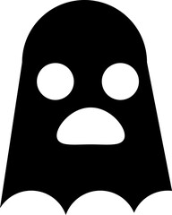 Isolated ghost icon on a White Background. Ghost vector icon, Emotion Variation. Simple flat style design elements.eps