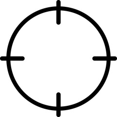 Crosshair icon. Outline crosshair vector icon for web design isolated on white background