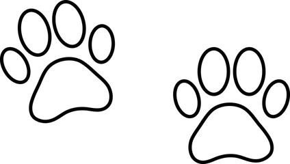 dog paw vector footprint icon logo french bulldog cat puppy kitten cartoon symbol sign illustration doodle