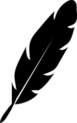Feather vector icon illustration on white background