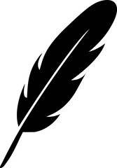 Fototapeta premium Feather vector icon illustration on white background