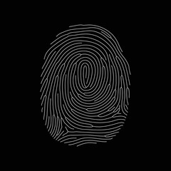 White Vector Thumbprint