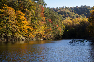 Autumn on a Lake in the Mountains