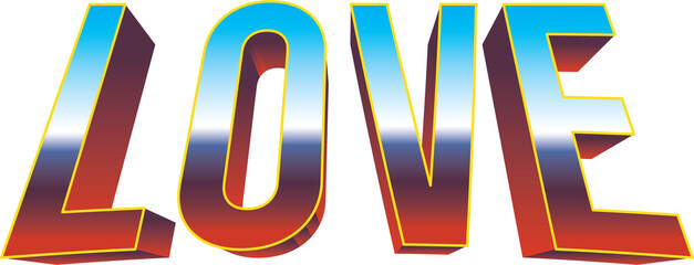 LOVE Text Graphic Design PNG