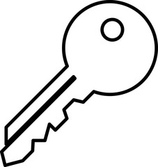key icon vector symbol template on white background.