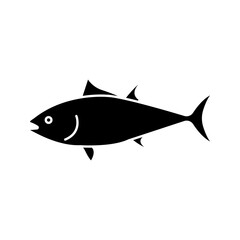 aquarium fish silhouette icon color editable