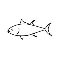 aquarium fish silhouette icon color editable