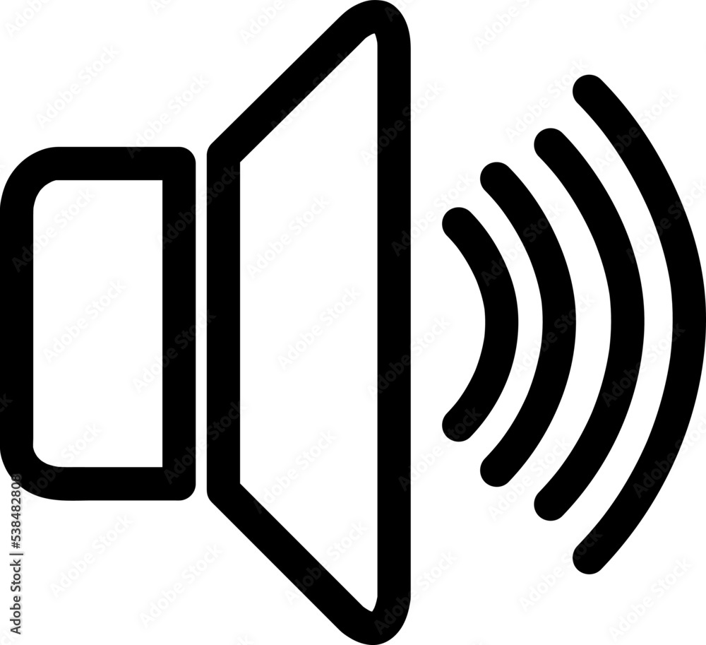 Aufkleber sound open icon. sound notification vector icon. filled flat sign for mobile concept and web design.