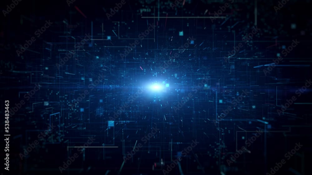 Poster digital cyberspace with digital data network connections. high speed internet connection and data an