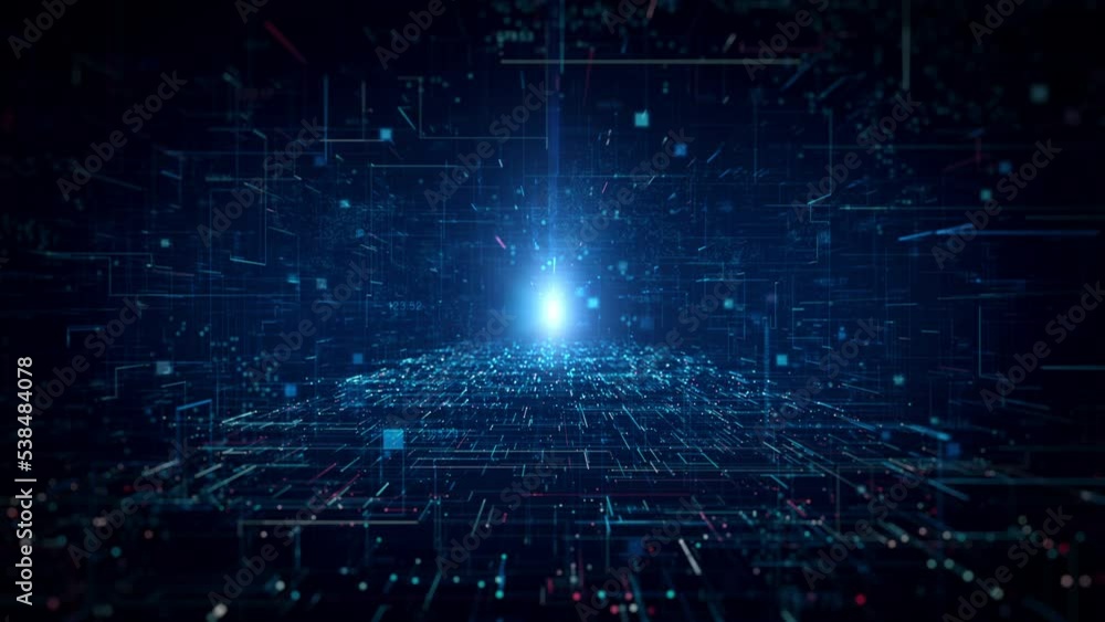 Poster digital cyberspace with digital data network connections. high speed internet connection and data an
