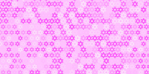 Light pink vector background with covid-19 symbols.