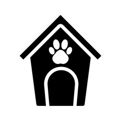 pet house. puppy home vector Icon color editable