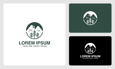 mountain and forest logo