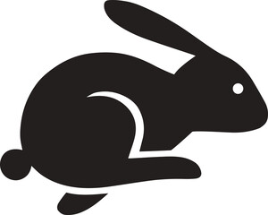 Obraz premium Rabbit Logo Design Template Icon Retro Illustration