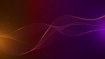 Abstract technology background with motion neon light effect. Vector illustration.