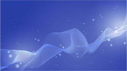 Vector Illustration Geometric, Polygon, Line, Triangle pattern shape with molecule structure. Polygonal with blue background. Abstract science, futuristic, network connection concept