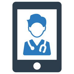 Mobile doctor icon