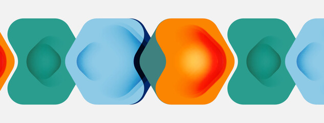 Color arrow shapes on white backdrop. Minimal geometric abstract background. Vector illustration for wallpaper banner background or landing page