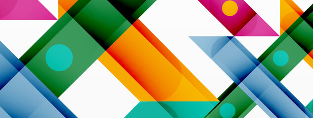 Bright colorful straight lines geometric abstract background. Trendy overlapping lines composition for wallpaper, banner, background or landing