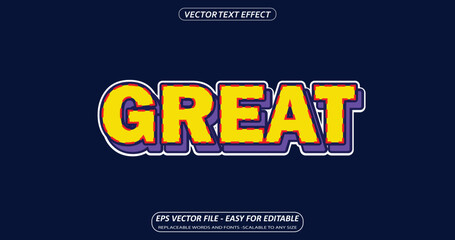 strong simple modern retro  bold editable text effect sticker