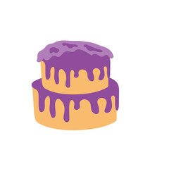 birthday cake with topping illustration
