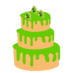 birthday cake with topping illustration