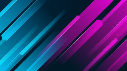 Obraz premium Colourful blue pink dynamic motion light effect background. Technology speed movement pattern for banner or poster design. Modern abstract high-speed movement. Vector illustration