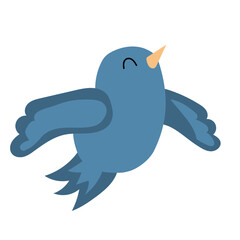 Naklejka premium cute flying bird illustration