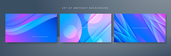 Fototapeta premium Stylish blue pink technology lights background. Abstract background with digital light. Technology futuristic dynamic motion. Movement pattern for banner or poster design background concept.