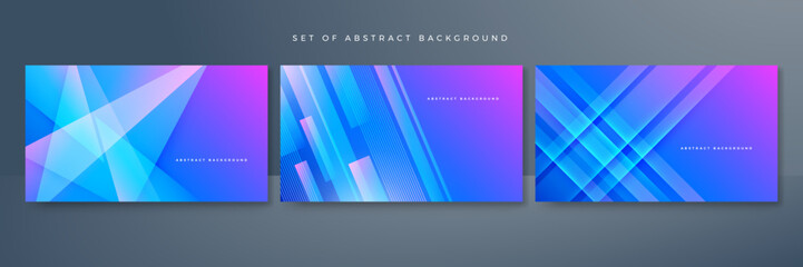 Fototapeta premium Stylish blue pink technology lights background. Abstract background with digital light. Technology futuristic dynamic motion. Movement pattern for banner or poster design background concept.