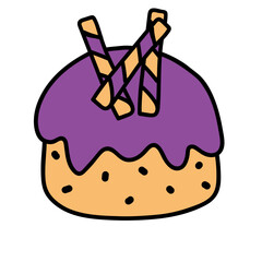 sweet cake with cute topping