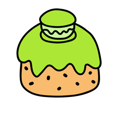 sweet cake with cute topping