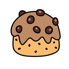 sweet cake with cute topping