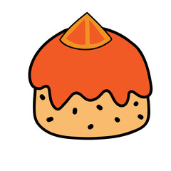 sweet cake with cute topping