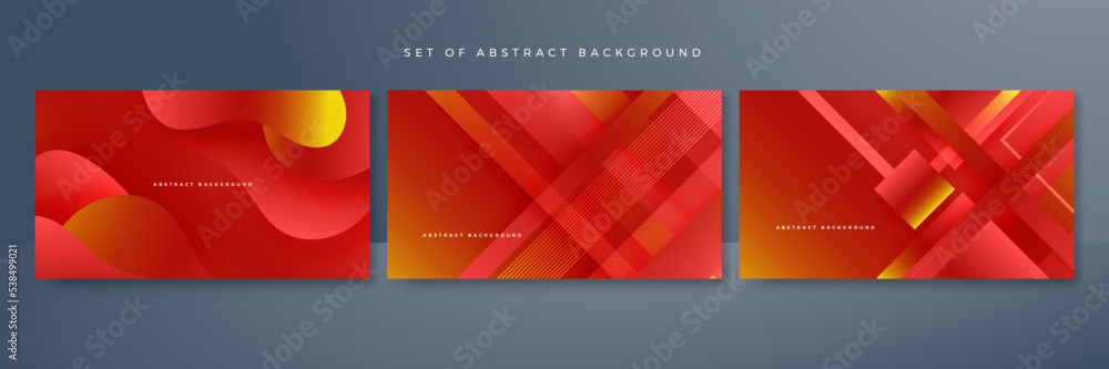 Wall mural modern red orange background. vector abstract graphic design banner pattern presentation background 