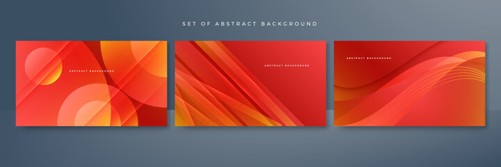 Modern red orange background. Vector abstract graphic design banner pattern presentation background web template.