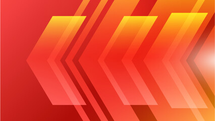 Modern gradient red orange abstract design background. Red geometric shapes background geometry shine and layer element Suit for business, corporate, institution, party, festive, seminar, and talks.