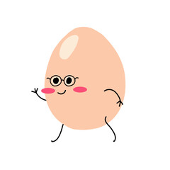 cute egg cartoon expression