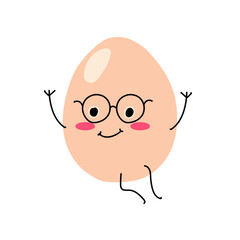 Obraz premium cute egg cartoon expression