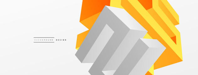 3d line geometric creative abstract background. Trendy techno business template for wallpaper, banner, background or landing