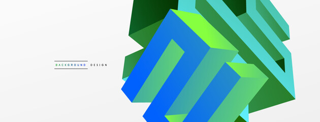 3d line geometric creative abstract background. Trendy techno business template for wallpaper, banner, background or landing