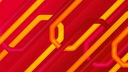Red orange background. Abstract background geometry shine and layer element vector for presentation design. Suit for business, corporate, institution, party, festive, seminar, and talks.