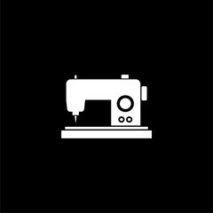 Fototapeta premium Sewing machine icon isolated on dark background