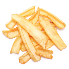 French fries potatoes isolated on white background