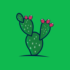 prickly  pear icon vector design creative idea