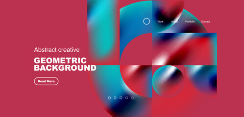 Abstract circles and round elements geometric background. Vector illustration for wallpaper, banner, background, leaflet, catalog, cover, flyer