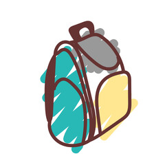 school bag childish hand drawn