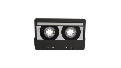 3D Cassette Tape Rendered on transparent background