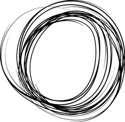 Sketchy Circle in Black