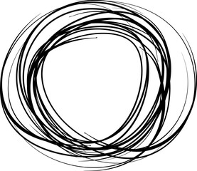 Sketchy Circle in Black